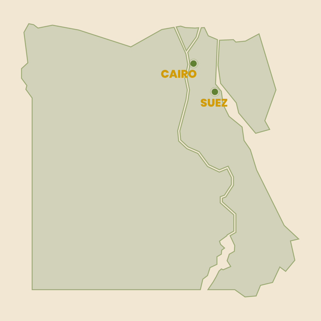 Map of Egypt marking Khamr Elsaleheen locations in Cairo and Suez